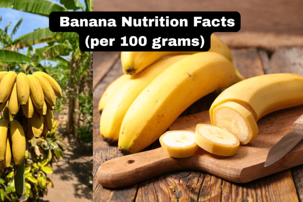 Banana Nutrition Facts (per 100 grams)