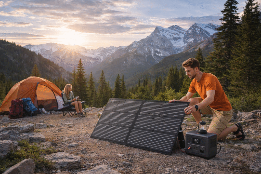 Discover the best 110W portable solar panel for camping, RV trips, and emergency power. Foldable, waterproof, and highly efficient solar charger review.